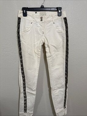 MET Jeans with Black Sequin Side Trim